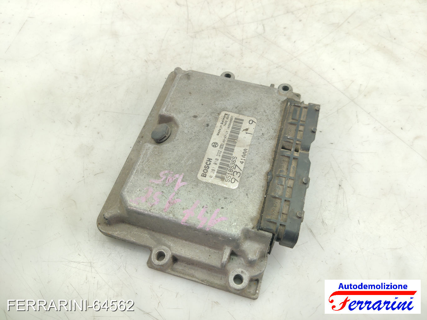 Centralina Motore ALFA ROMEO 147 937 1.9 JTD 16V 2003-2004 55185365, 0281010332