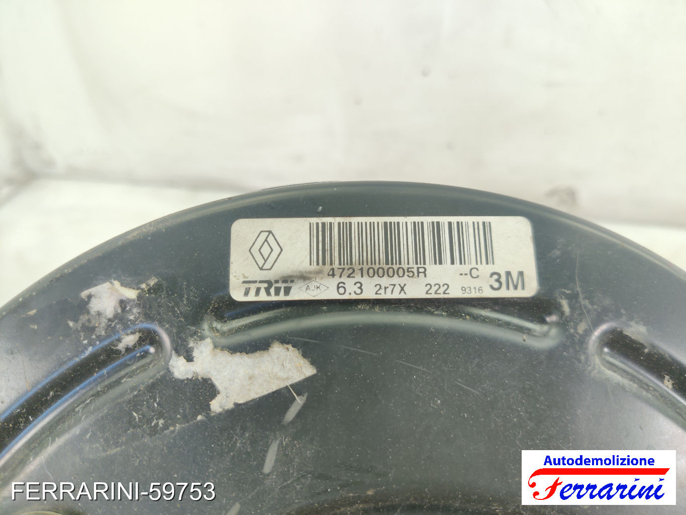Servofreno RENAULT MEGANE 3 B3, BZ0/1 1.5 DCI 2009-2016 472100005R, 472100013R 7