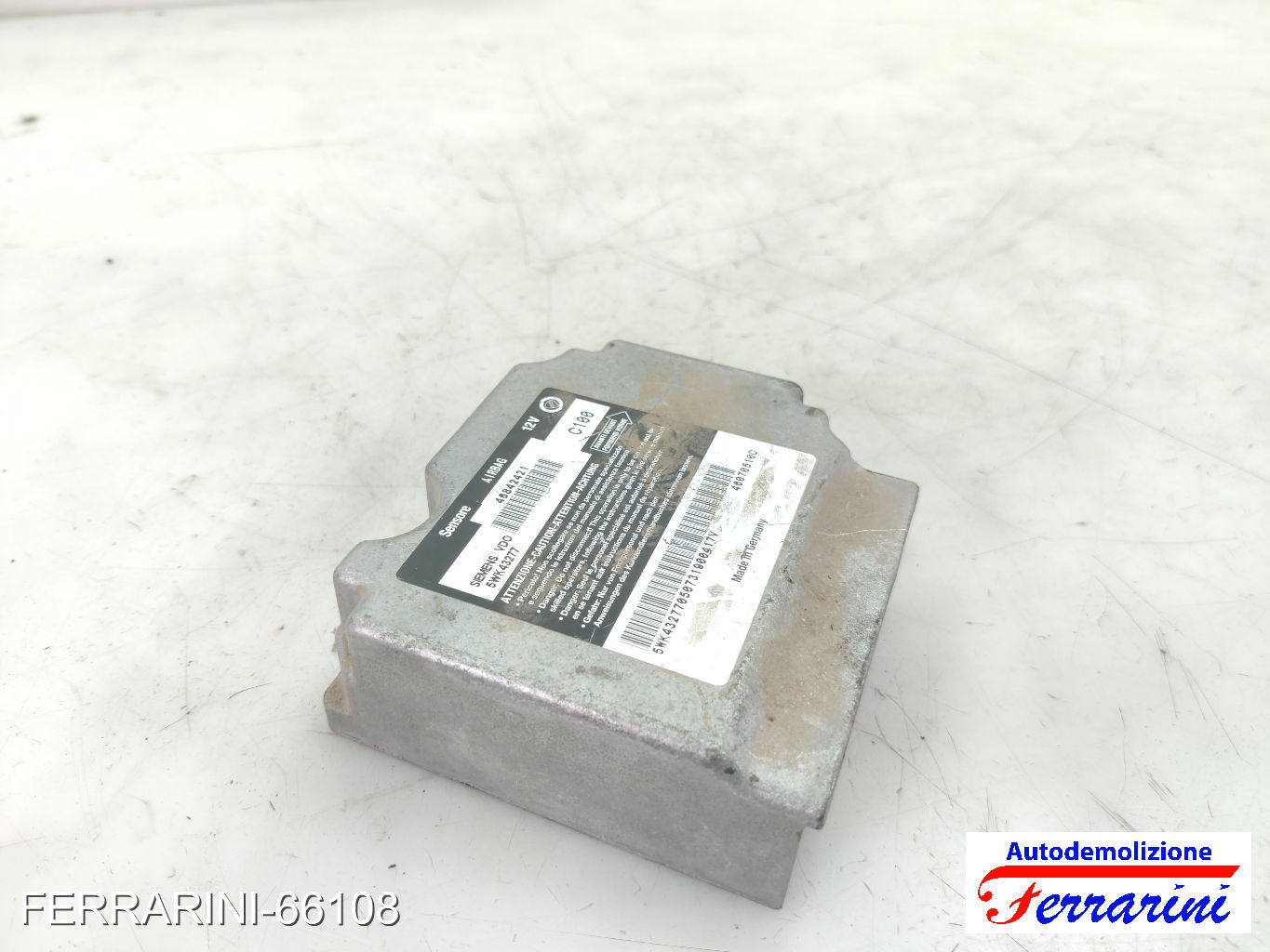 Centralina Airbag ALFA ROMEO 147 937 2004-2010 46842421, 5WK43277, 46070510C