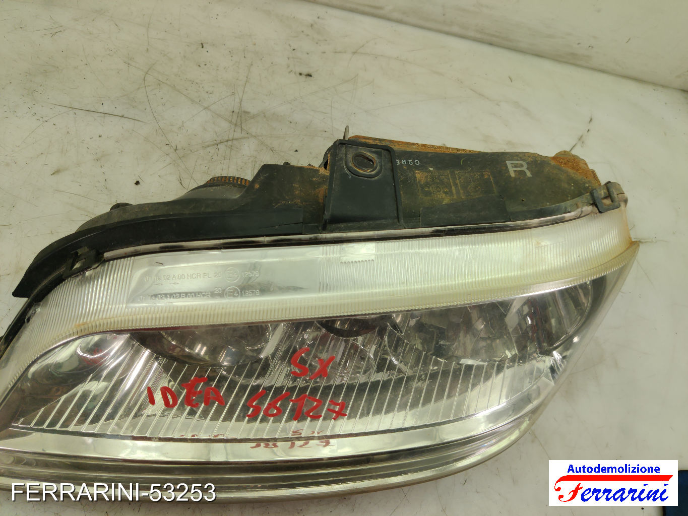 Faro Anteriore FIAT IDEA 350 2005-2016 sinistro, sx 04513850, 51780723, 51780722 7