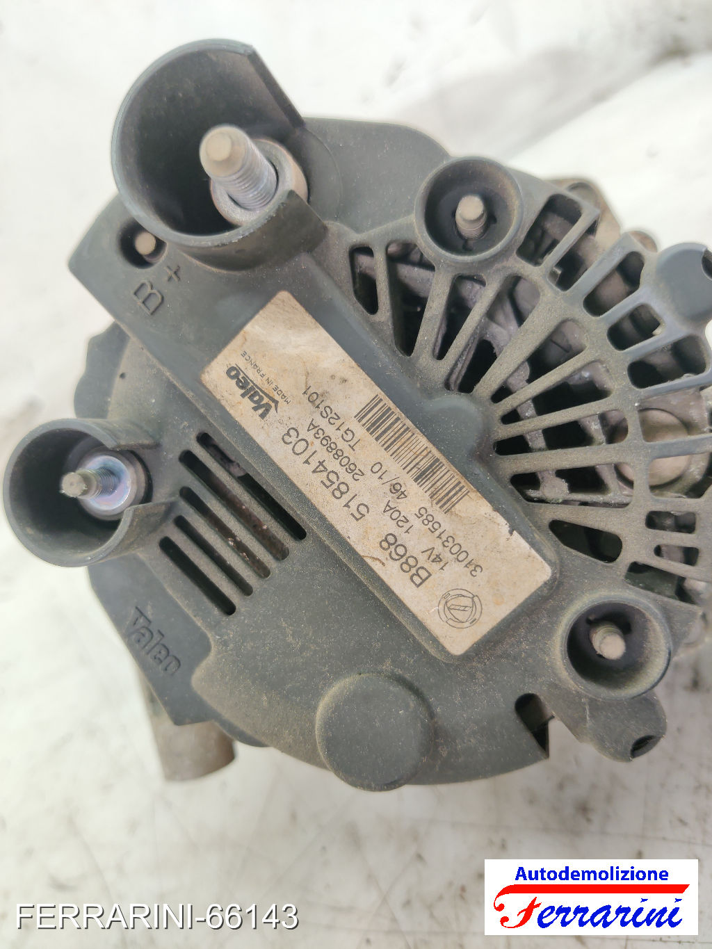 Alternatore FIAT PUNTO EVO 199 1.3 D MULTIJET 2009-2012 51854103, 52003620 7