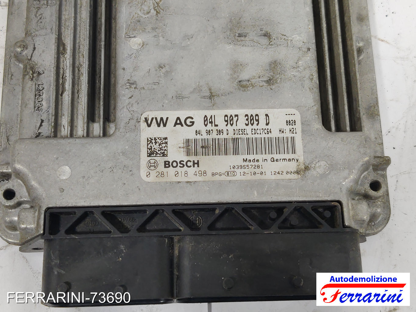 Centralina Motore VW GOLF 7 5G1, BE1, BE2, BQ1 2.0 TDI 2012-2020 04L907309D