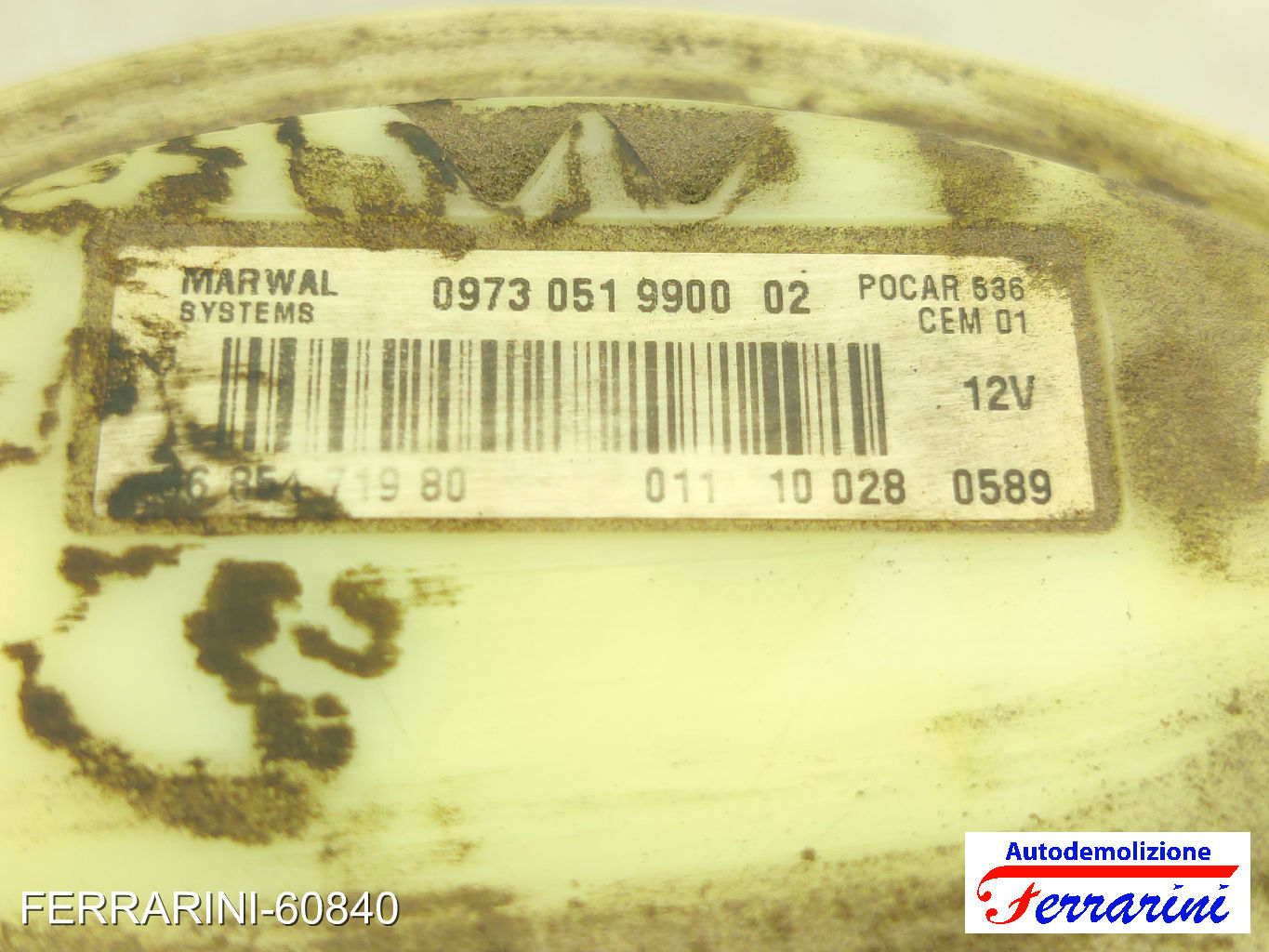 Cestello Pompa Galleggiante Serbatoio PEUGEOT 1007 KM 1.4 2005-2009 9645187980