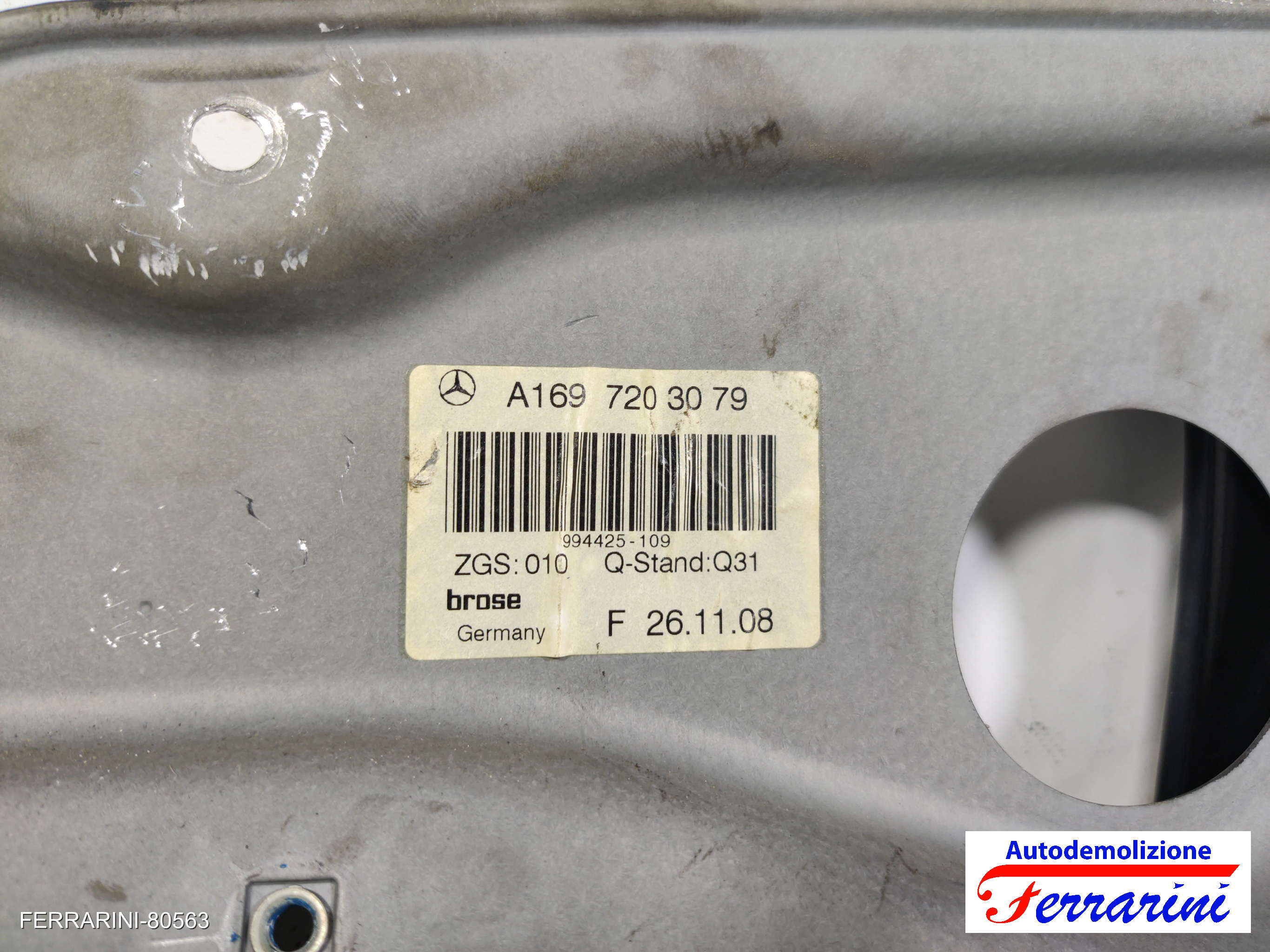 Alzavetro MERCEDES CLASSE A W169 2004-2012 destro, dx, frontale, anteriore 9