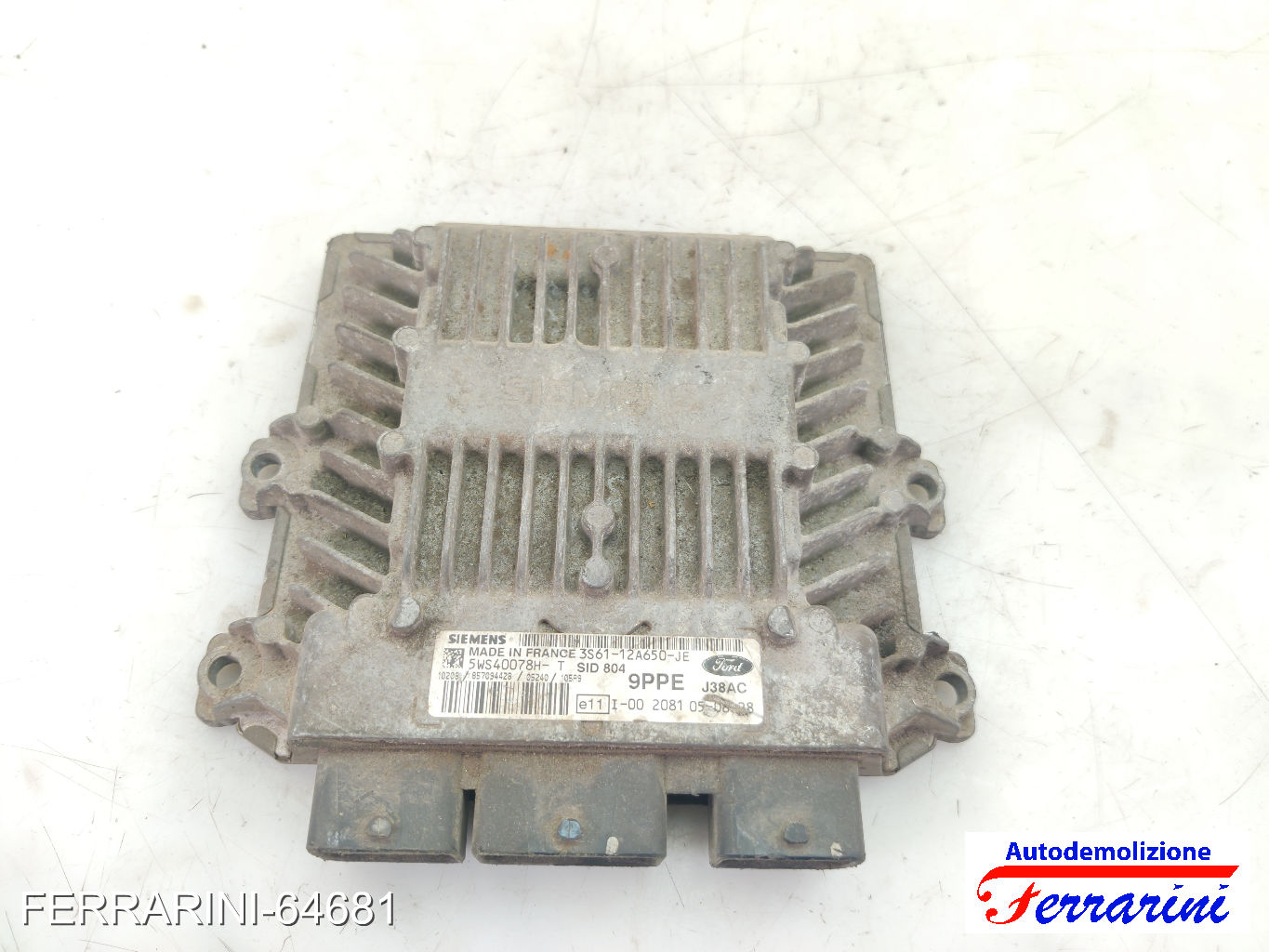 Centralina Motore FORD FIESTA 5 JD, JH 1.4 TDCI 2001-2008 3S6112A650JE