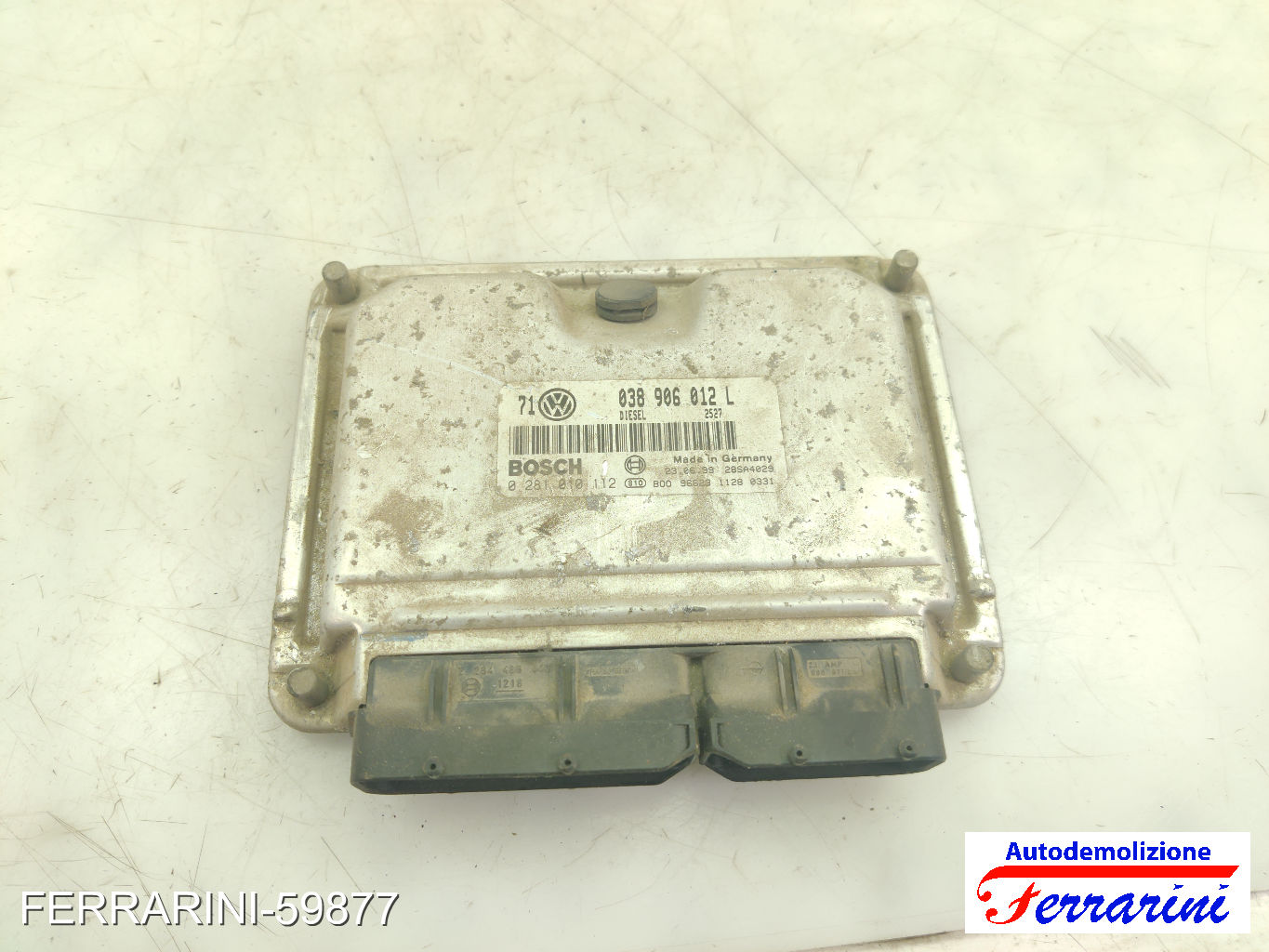 Centralina Motore VW GOLF 4 VARIANT 1J5 1.9 TDI 1999-2001 038906012L, 0281010112