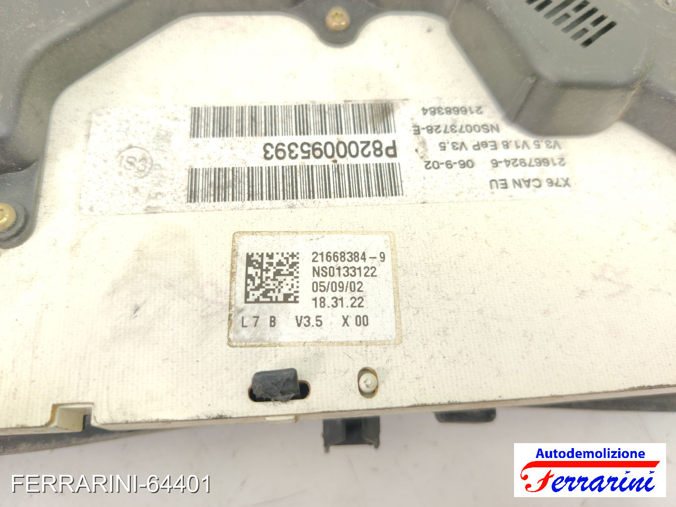 Quadro Contachilometri RENAULT KANGOO KC0/1 1.9 DTI 2000-2003 8200095393