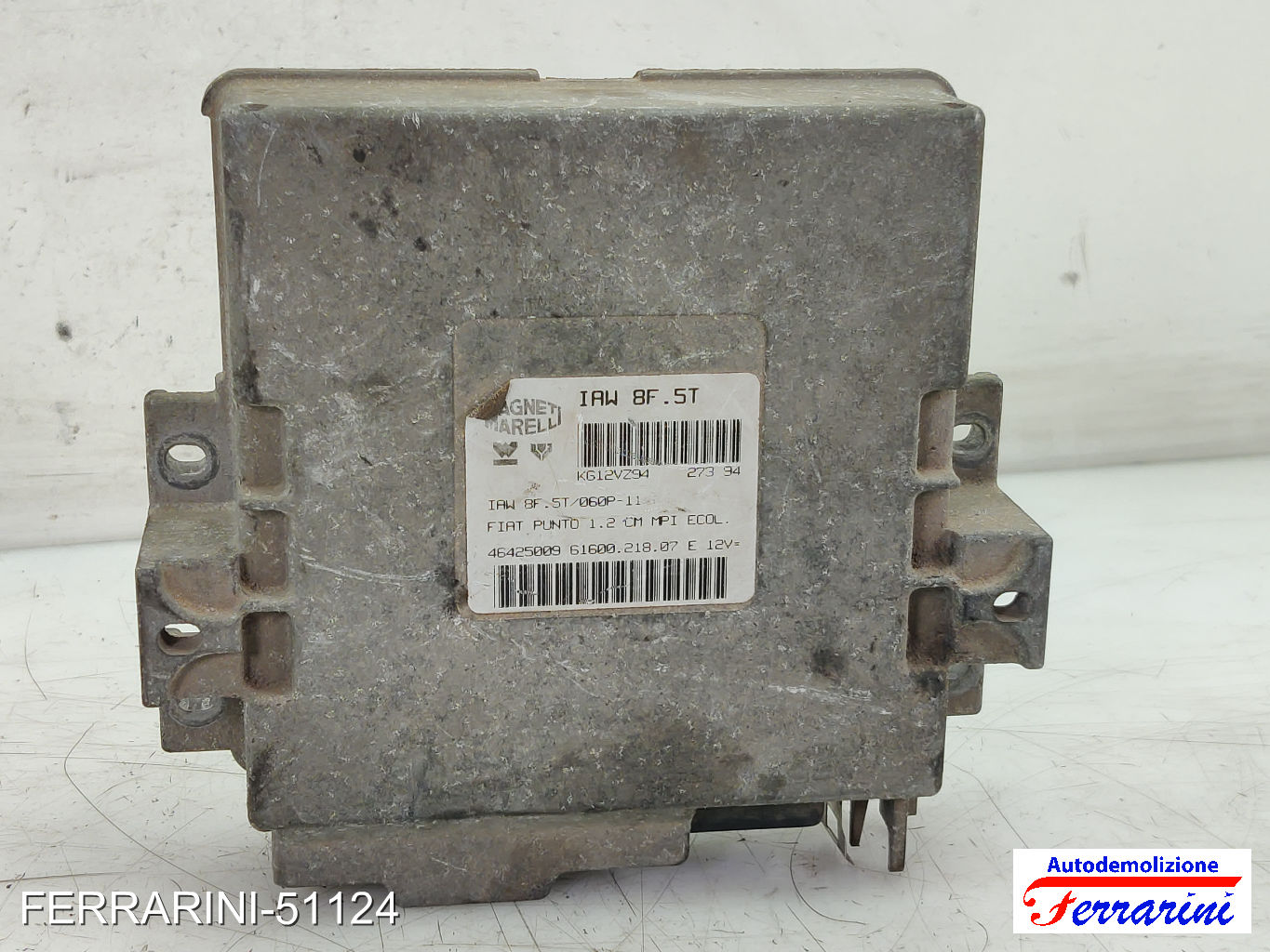 Centralina Motore FIAT PUNTO 176 75 1.2 1993-1999 46425009, IAW8FST, KG12VZ94
