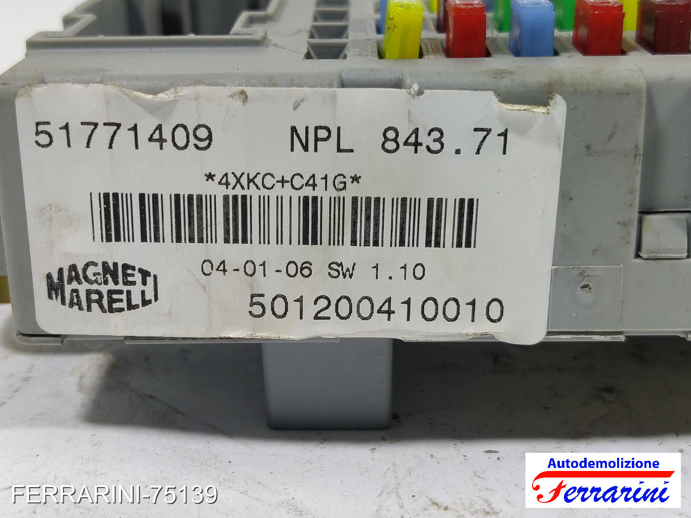 Fusibiliera Scatola Fusibili Body Computer LANCIA YPSILON 843 1.2 2003-2011