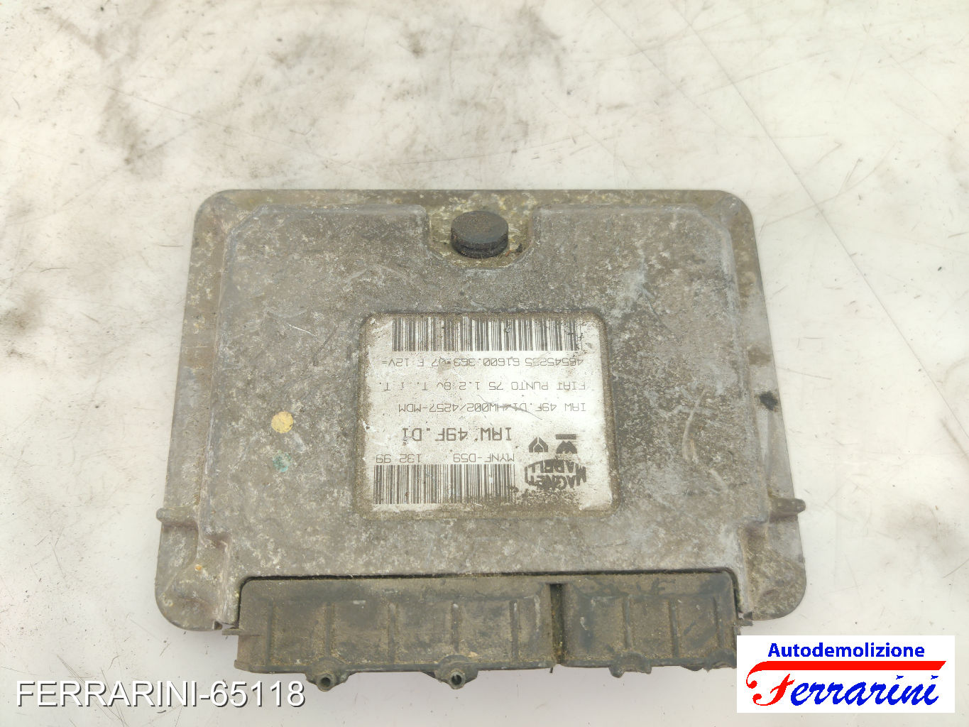 Centralina Motore FIAT PUNTO 176 75 1.2 1993-1999 46545235, 61600363007
