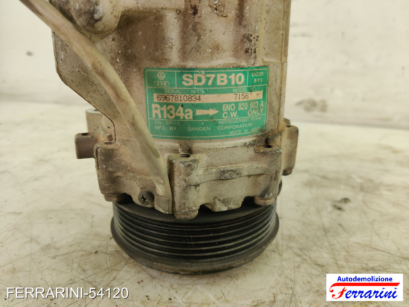 Compressore Clima VW POLO 6N1 60 1.4 1995-1999 6N0820803AX, 6N0820803A