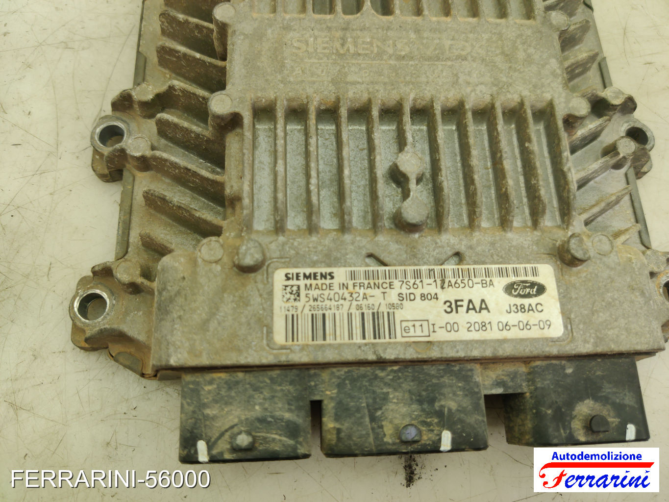 Centralina Motore FORD FUSION JU 1.4 TDCI 2002-2012 5WS40432AT, J38AC 10