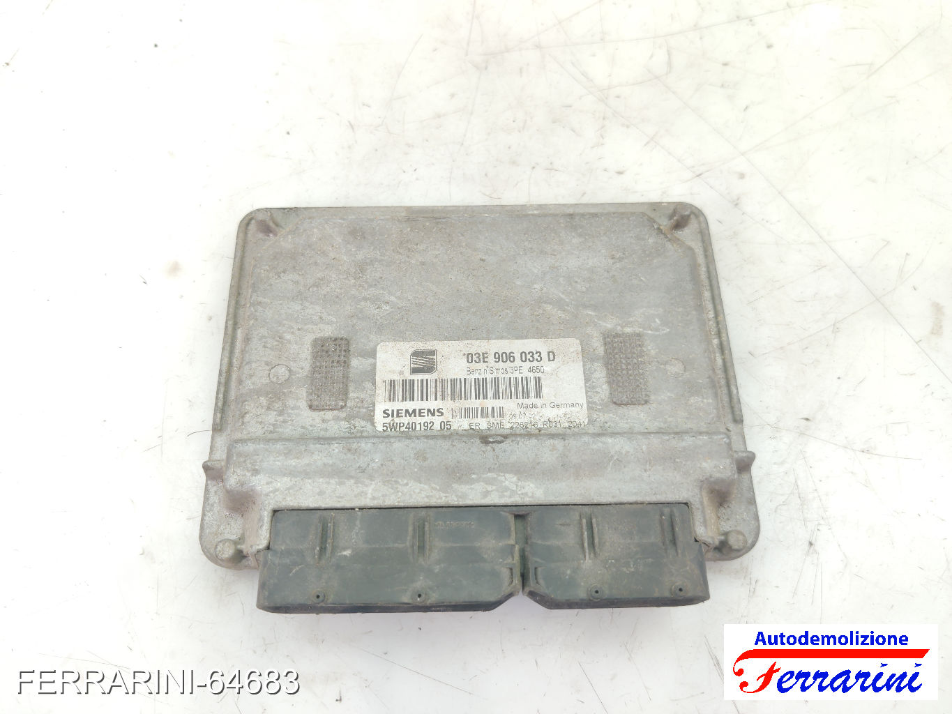 Centralina Motore VW POLO 9A, 9N 1.2 12V 2001-2007 03E906033D, 5WP40192, 090702