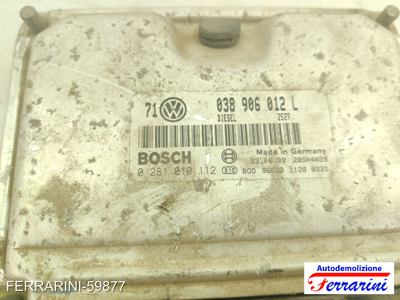 Centralina Motore VW GOLF 4 VARIANT 1J5 1.9 TDI 1999-2001 038906012L, 0281010112