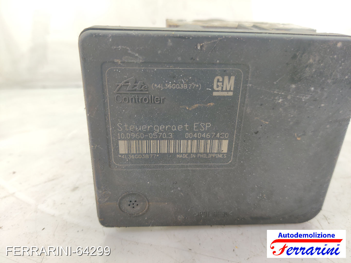 Centralina Pompa Abs OPEL ZAFIRA B A05 1.9 CDTI 2005-2015 13244860, 00404674C0
