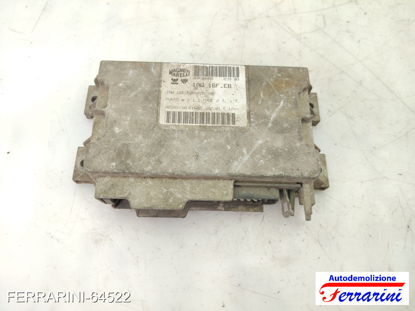 Centralina Motore FIAT PUNTO 176 55 1.1 1993-1999 46545150, 3DR38W88, 3DR3DWB8