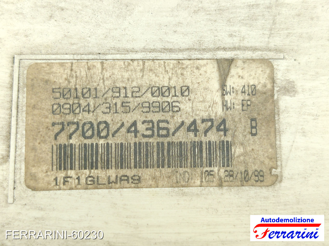 Quadro Contachilometri RENAULT KANGOO KC0/1 1.2 16V 2001-2023 7700436474