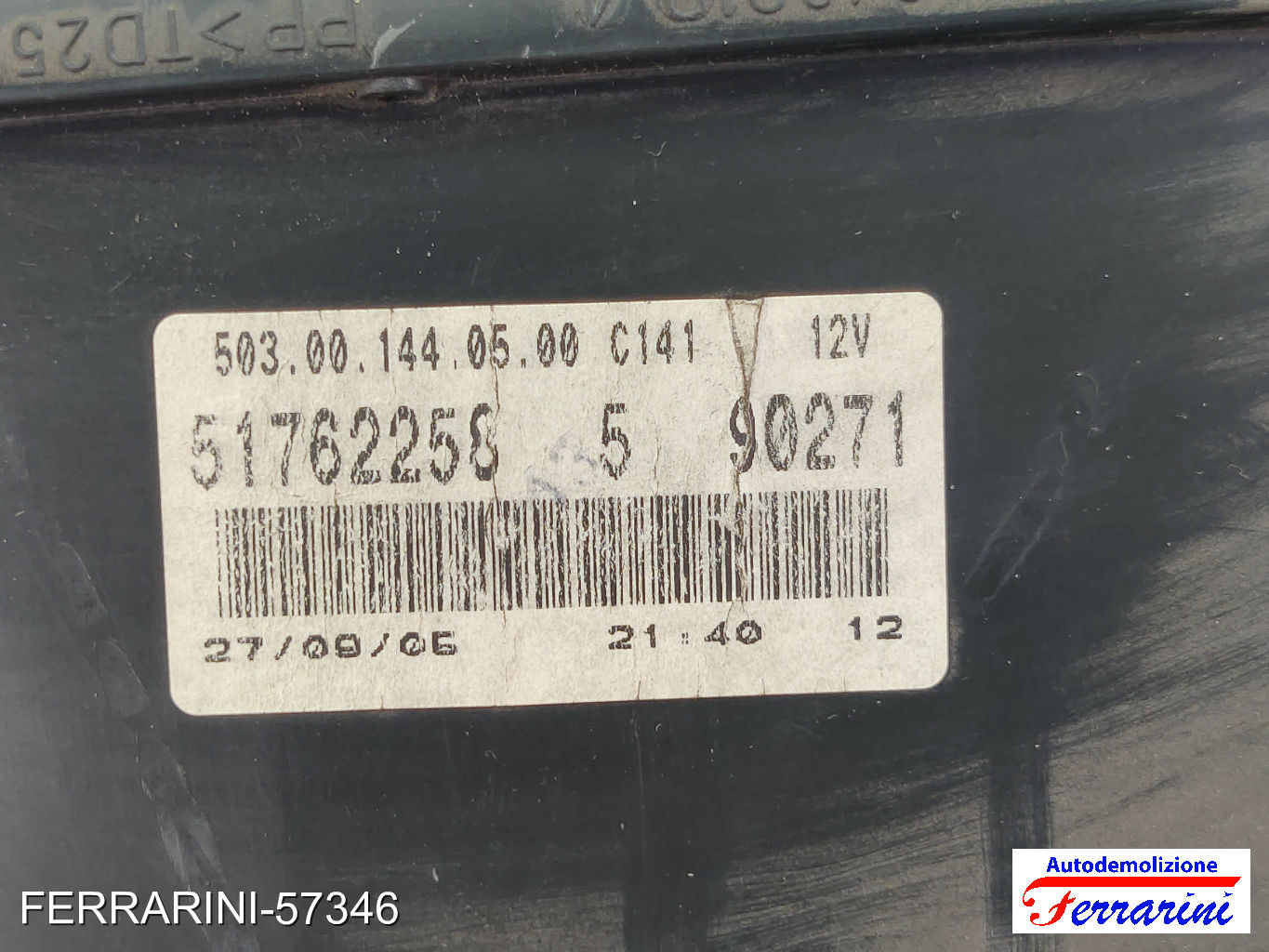 Quadro Contachilometri FIAT DOBLO 119, 223 1.9 JTD 2003-2010 51762258, 51797302