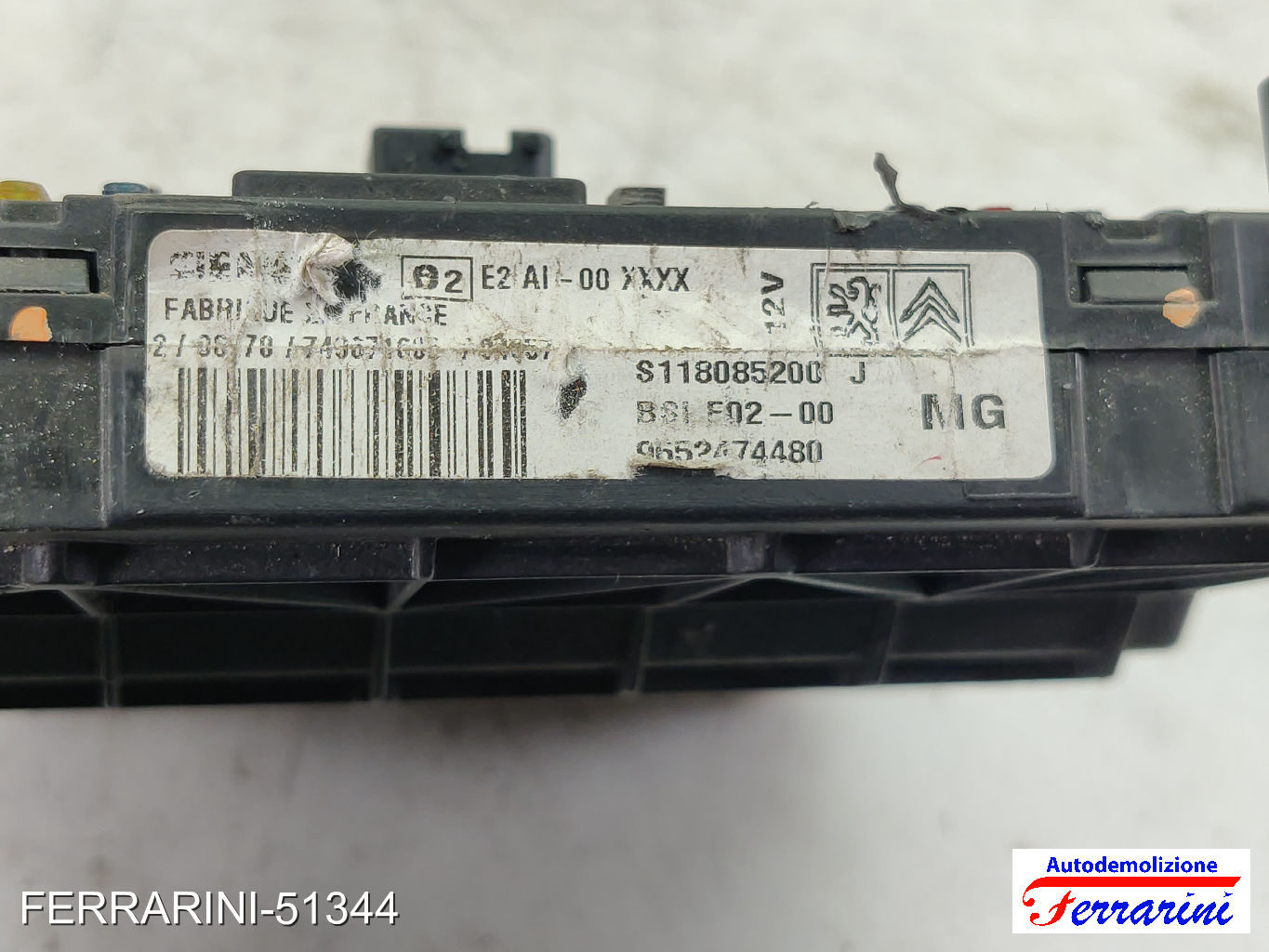 Body Computer CITROEN C3 1 FC, FN 1.1I 2002-2009 9652474480, S118085200J 7