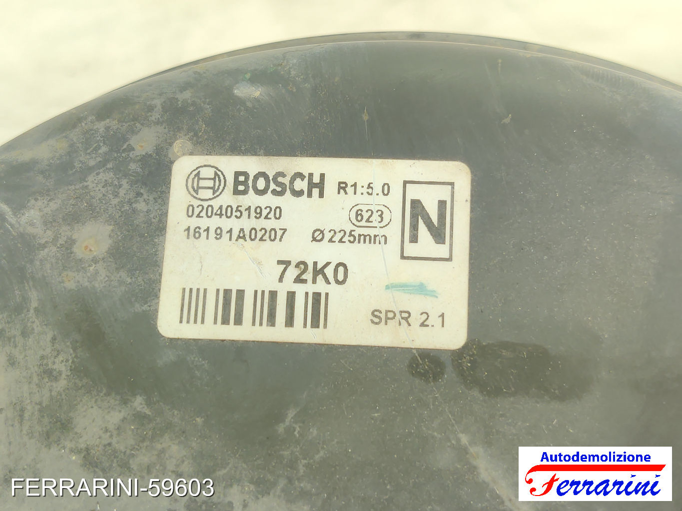 Servofreno OPEL AGILA B H08 1.2 2008-2012 95508036, 4721072K00, 16191A0207