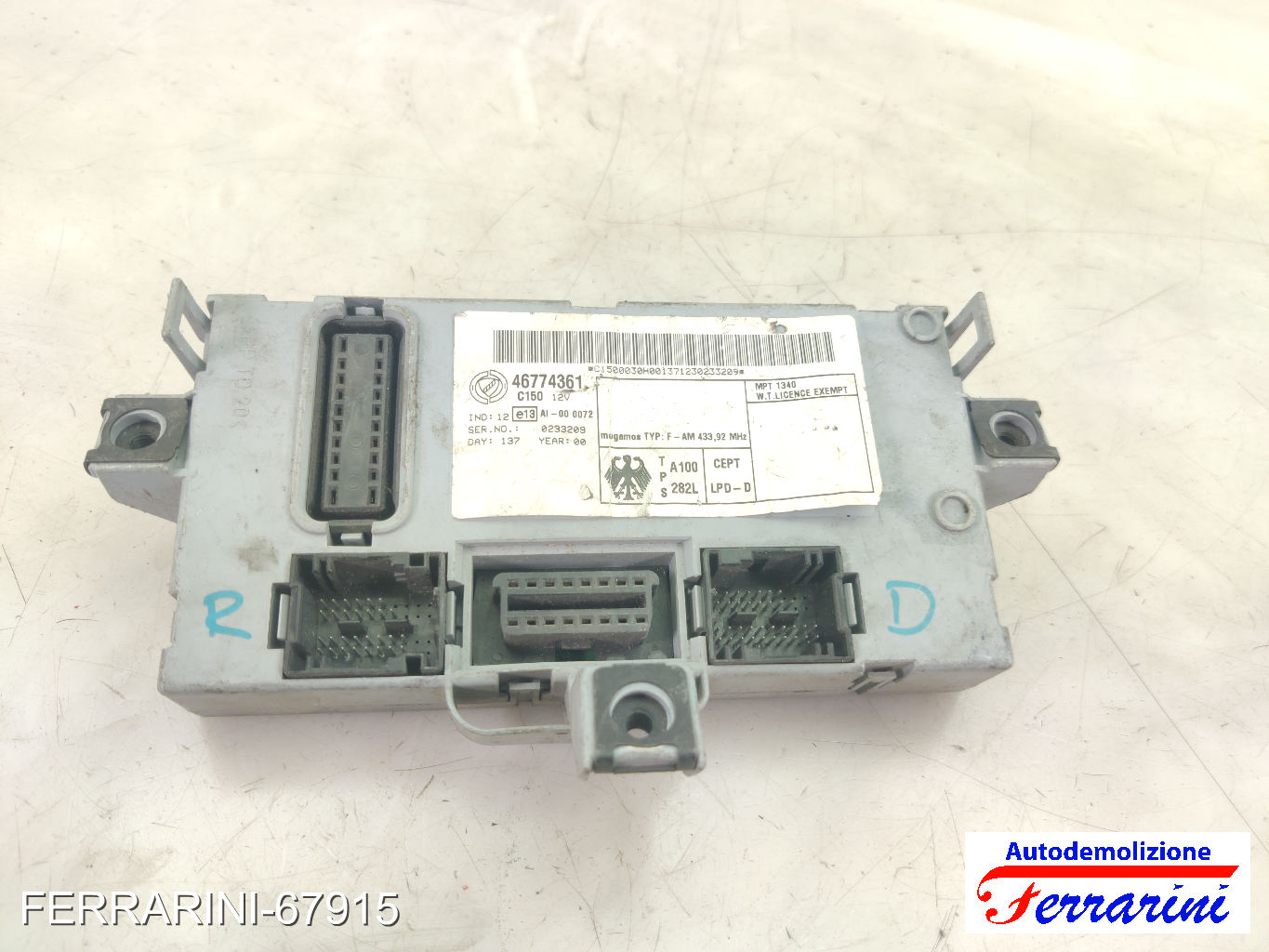 Kit Accensione FIAT PUNTO 188 1.8 130 HGT 1999-2012 46548002 6