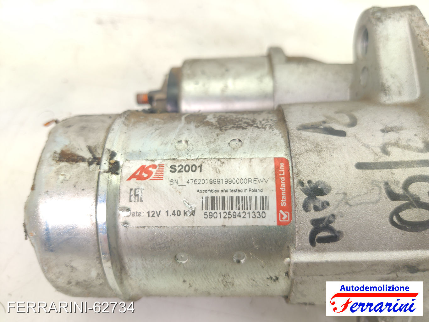Motorino Avviamento OPEL CORSA C X01 1.7 CDTI 2003-2009 93174028, 93169014