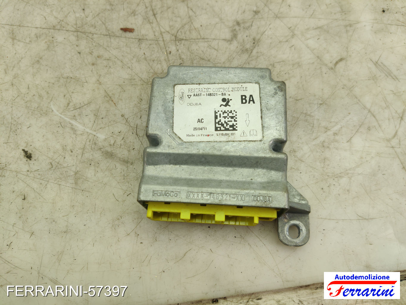Centralina Airbag FORD FIESTA 6 CB1, CCN 2008-2012 AA6T14B321BA, AA6T14B321AA