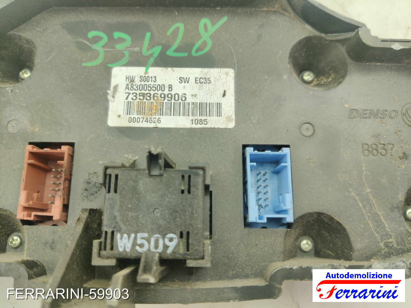 automatico bizona Tastiera Clima FIAT PANDA 169 2003-2012 anteriore, frontale 7