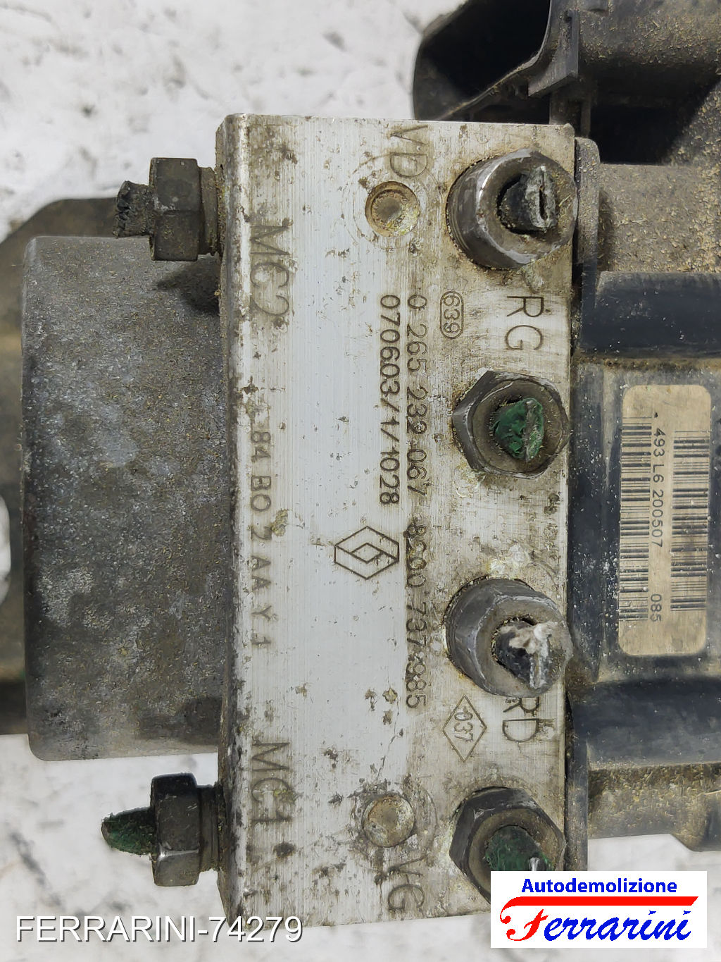 Centralina Pompa Abs RENAULT SCENIC 2 JM0/1 1.4 2003-2008 8200737385, 0265231734