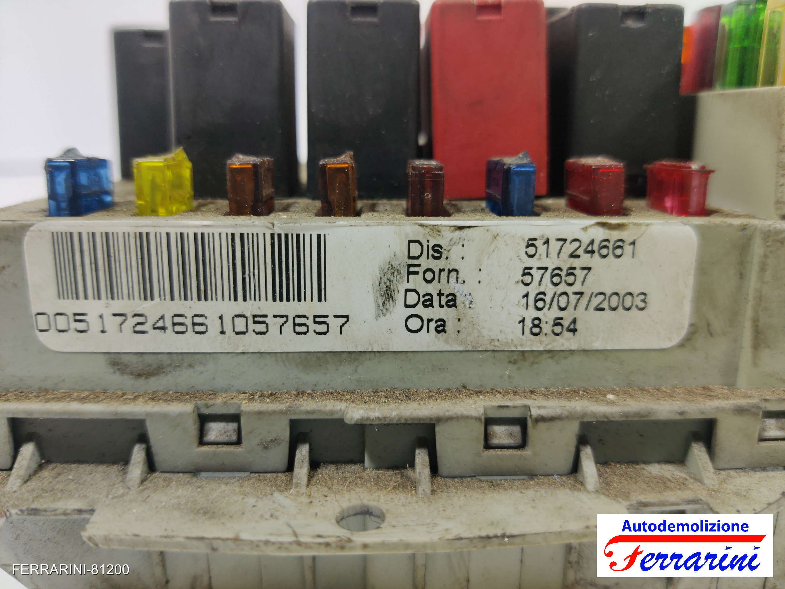 Fusibiliera Scatola Fusibili Body Computer LANCIA YPSILON 843 1.2 2003-2011