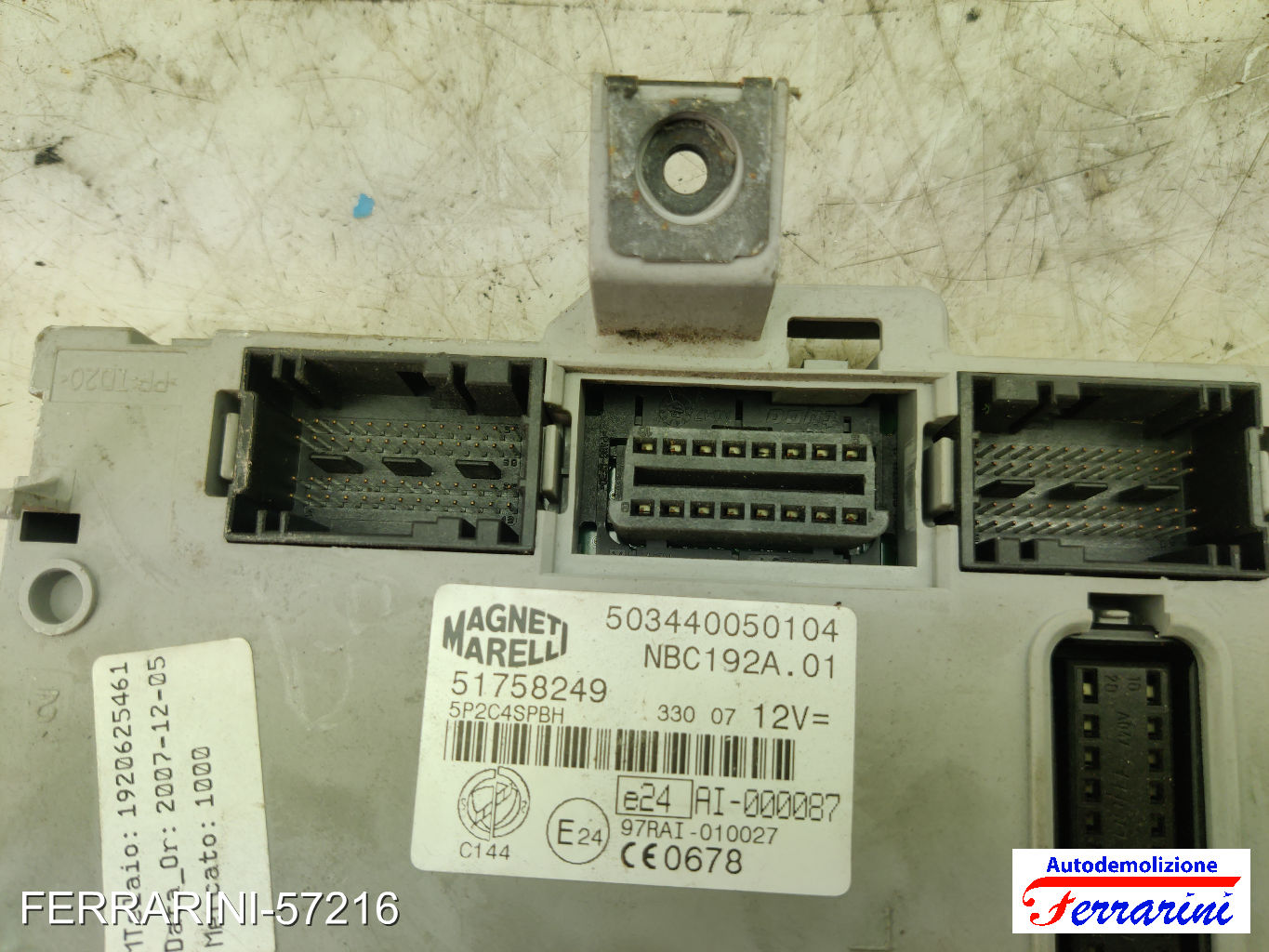 Kit Accensione FIAT STILO SW 192 1.9 D MULTIJET 2005-2008 0281012862, 51771190 15