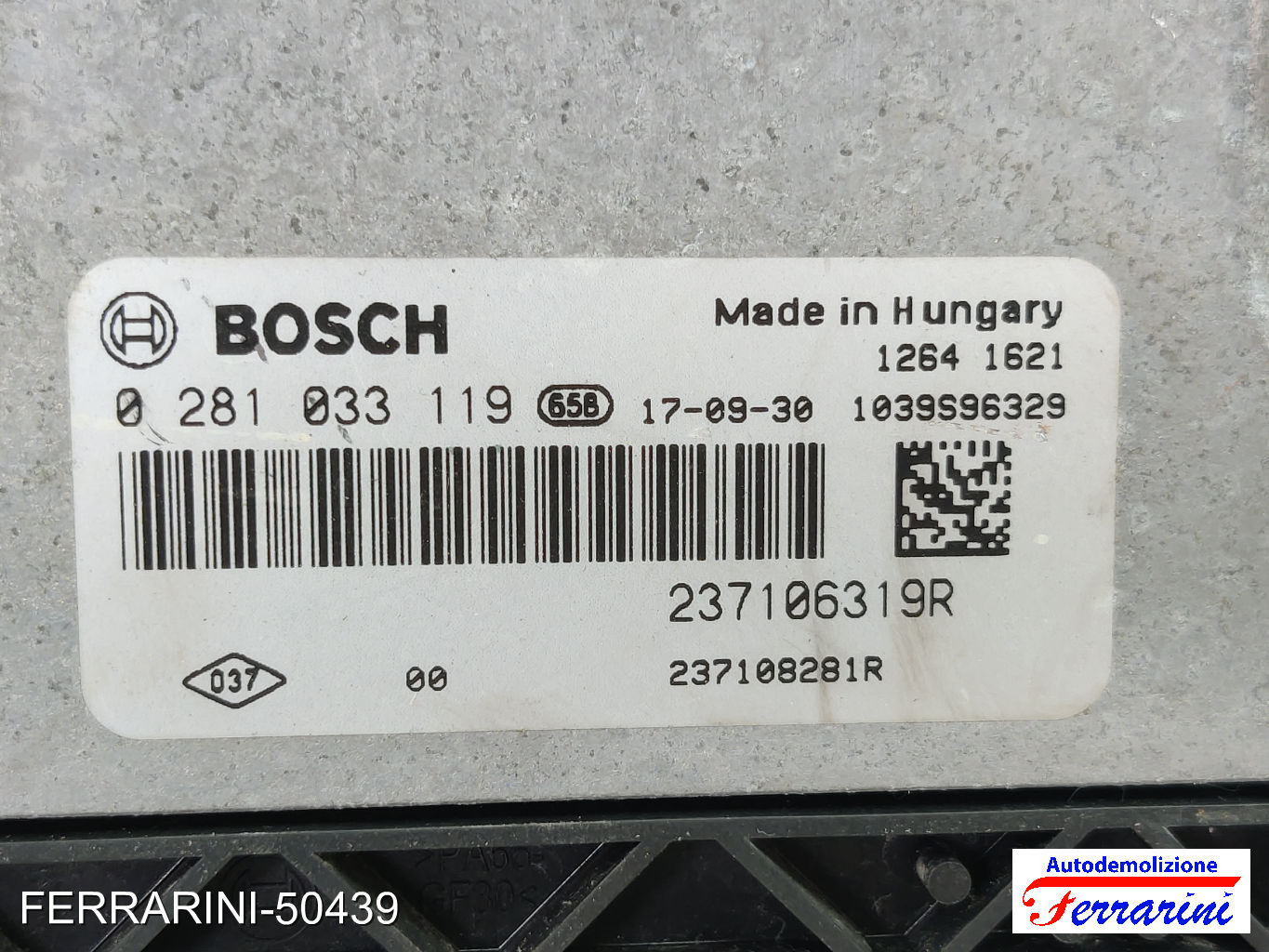 Centralina Motore RENAULT CLIO 4 SW KH 1.5 DCI 90 2012-2023 0281033119 9