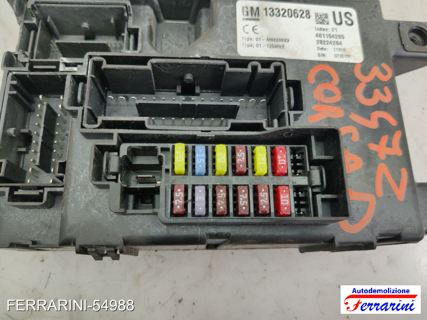 Scatola fusibili Fusibiliera Scatola Fusibili Body Computer OPEL CORSA D S07 1.2