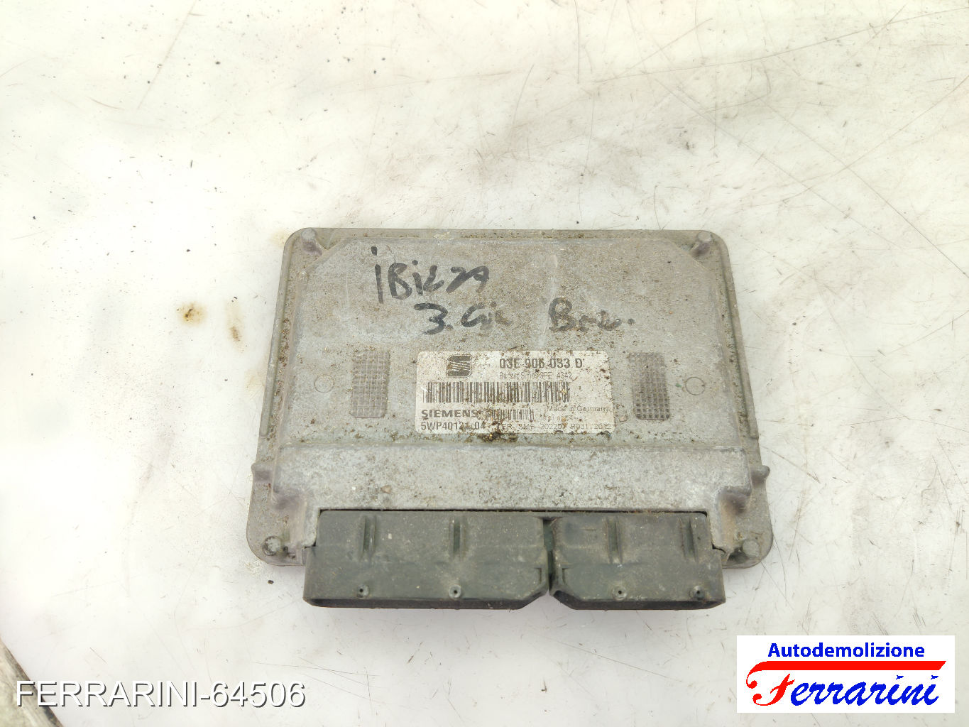 Centralina Motore VW POLO 9A, 9N 1.2 12V 2001-2007 03E906033D, 5WP40121