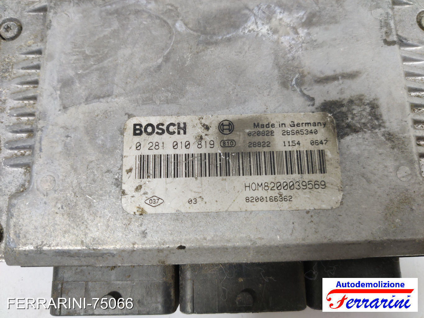 Centralina Motore RENAULT MEGANE 1 KOMBI KA 1.9 DCI 2001-2003 8200166362