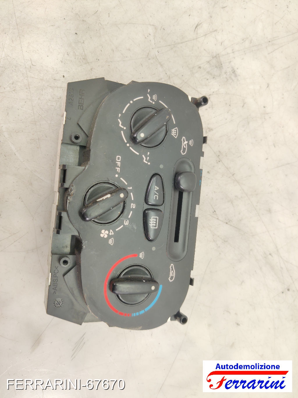 Tastiera Clima CITROEN C3 1 FC, FN 2002-2009 anteriore, frontale 9624675377 10