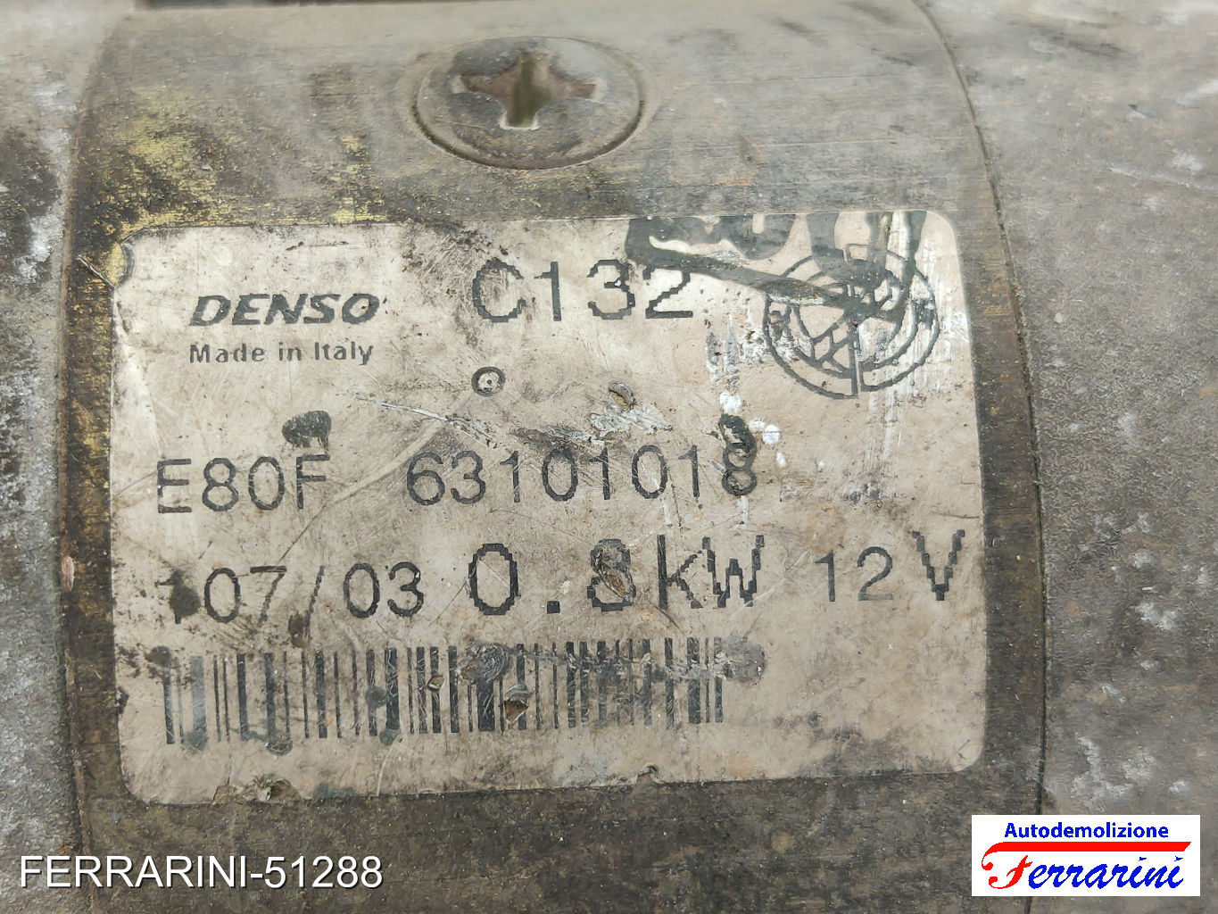 Motorino Avviamento LANCIA Y 840 1.2 1996-2003 63101018, 55195030, 55196400