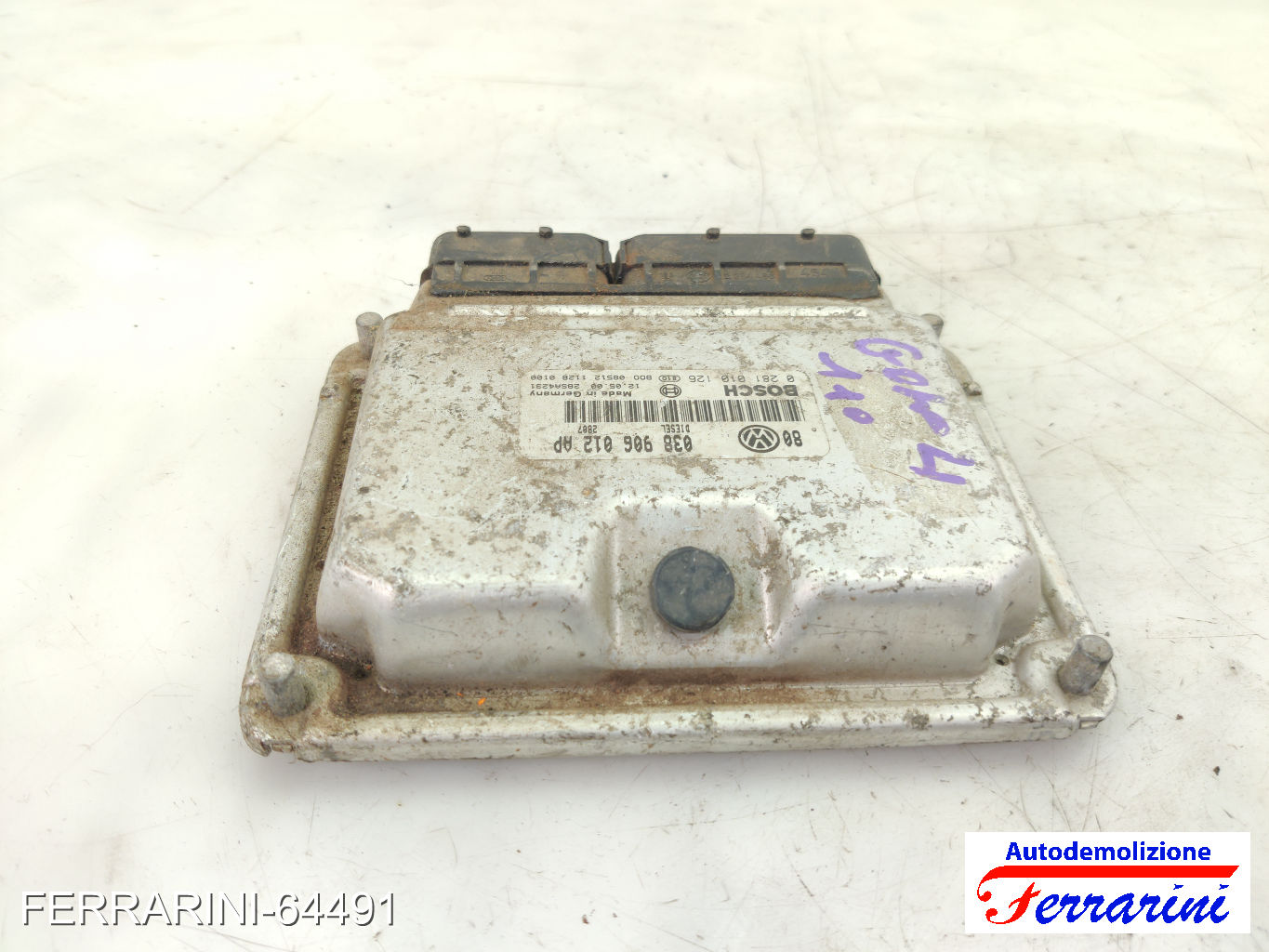 Centralina Motore VW GOLF 4 1J1 1.9 TDI 1997-2004 038906012AP, 0281010126