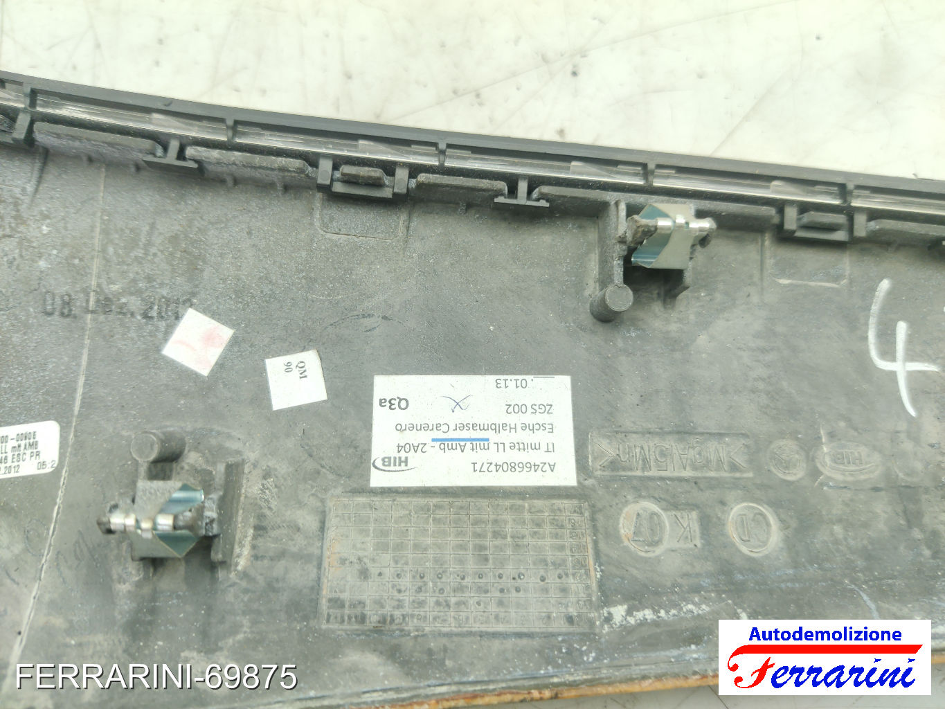 modanatura rivestimento cruscotto MERCEDES CLASSE B W242, W246 2011-2014 destro