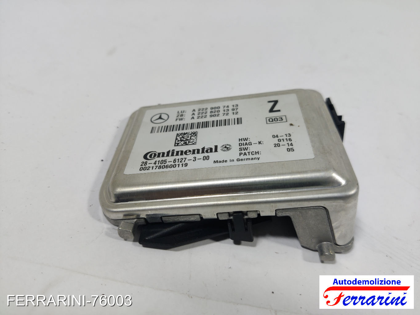 Telecamera radar Continental adas MERCEDES CLASSE C S205 2015-2018 A2229007413