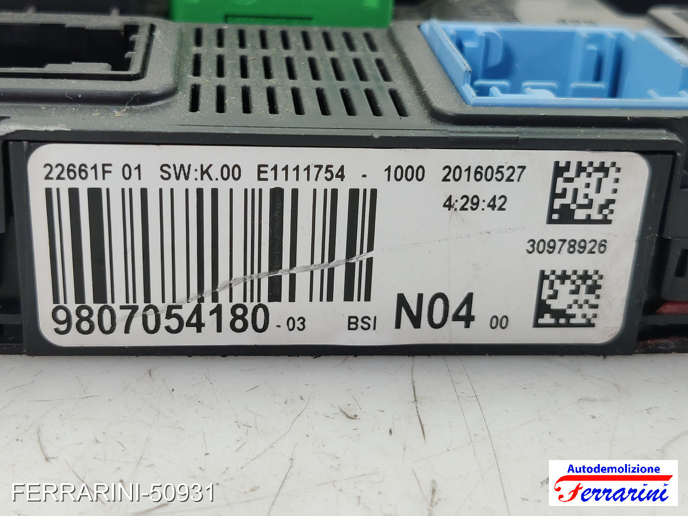 BSI N04 Body Computer PEUGEOT 208 1 CA, CC 1.2 2012-2019 9807532080