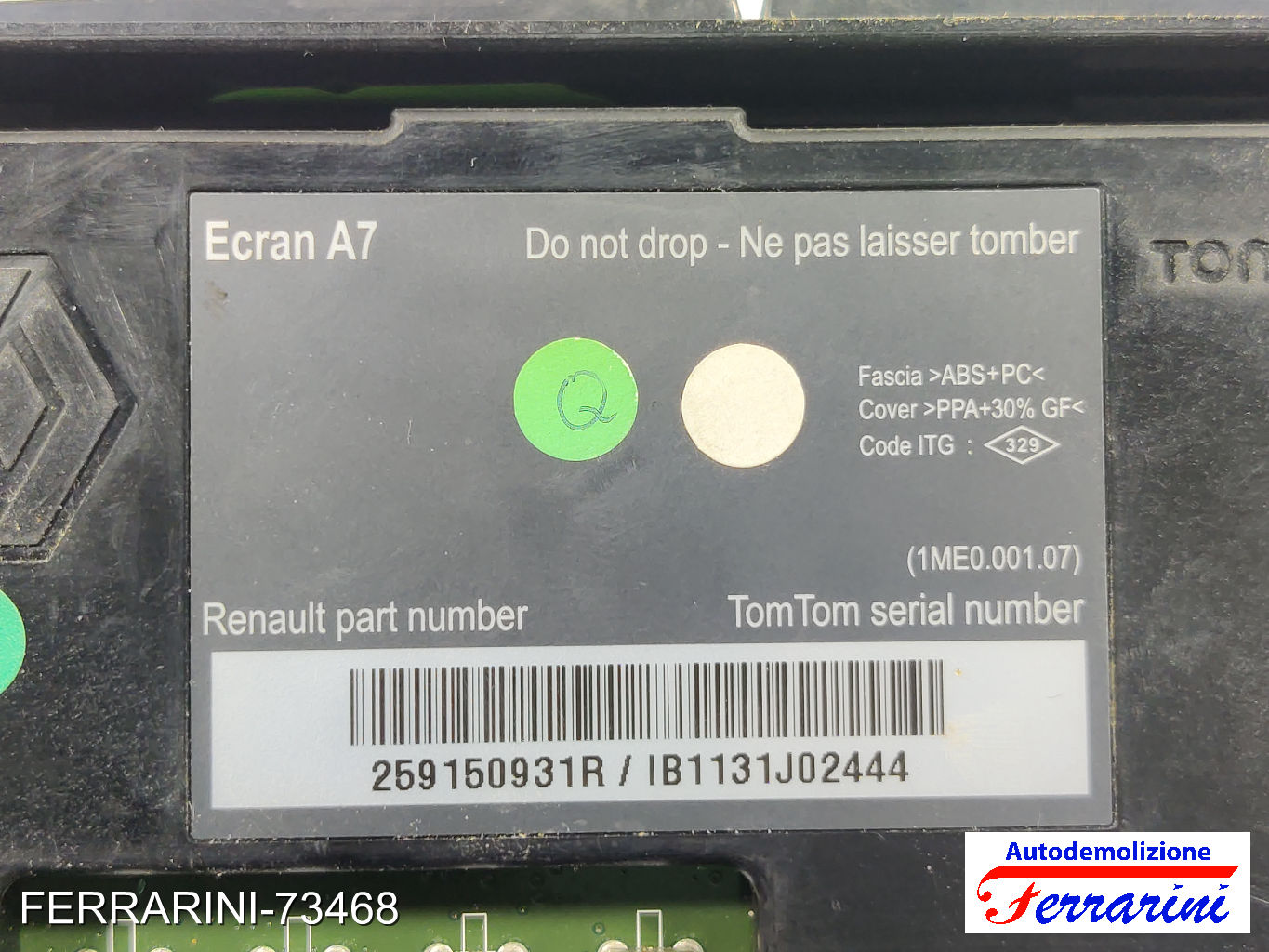 Navigatore Stereo Radio RENAULT MEGANE 3 COUPÉ DZ0/1 2009-2015 259150931R