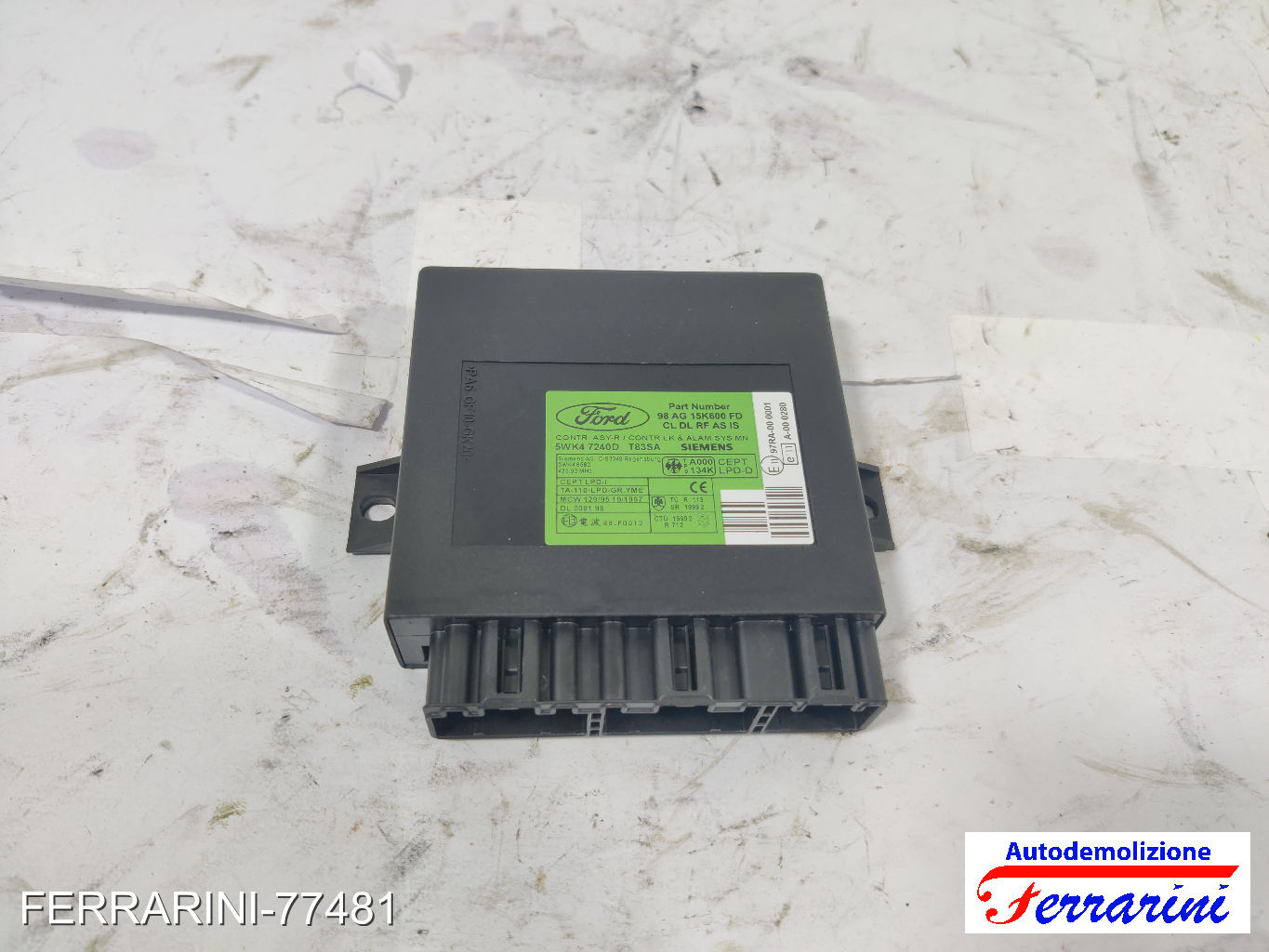 Centralina Chiusura Centralizzata FORD FOCUS SW DNW 1999-2004 98AG15K600FD