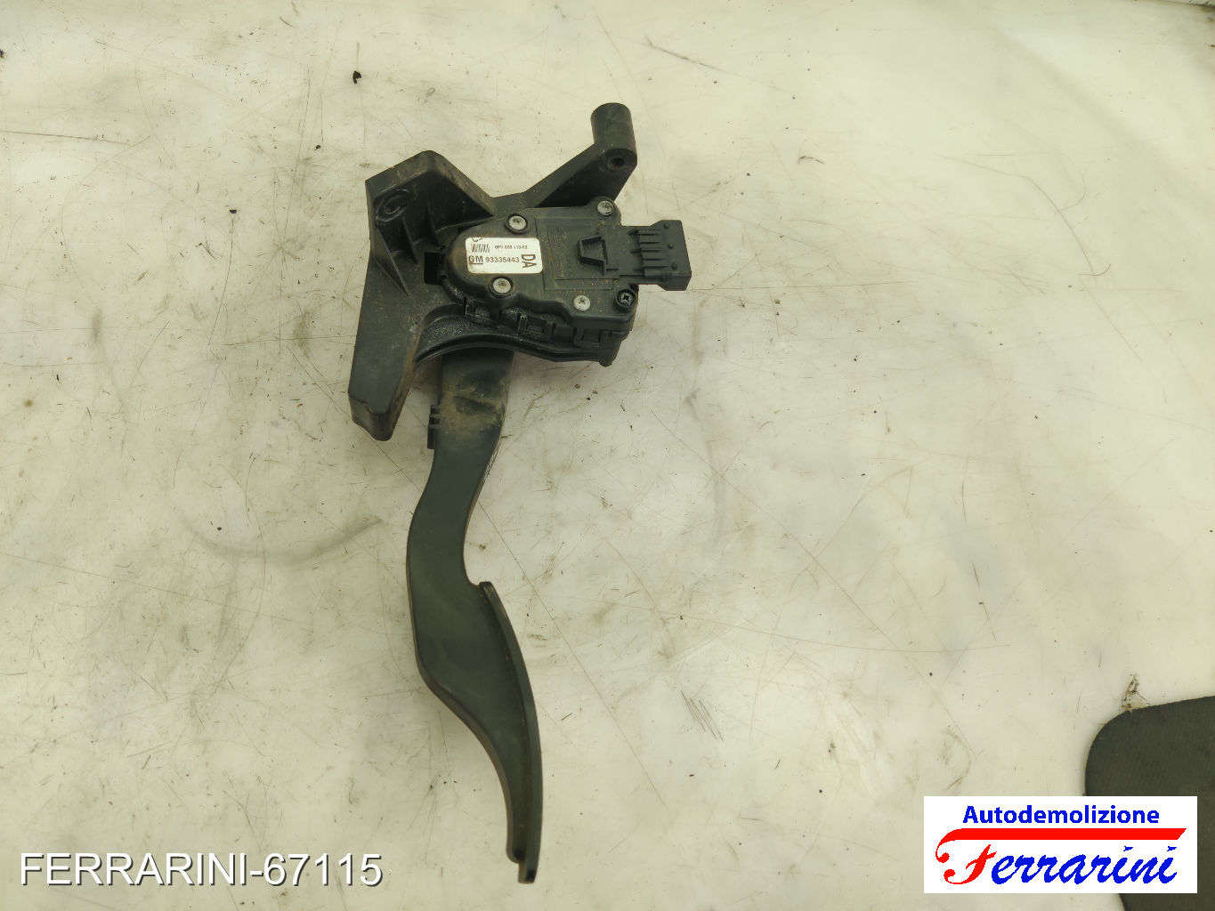Pedale Acceleratore OPEL MERIVA A X03 1.4 16V TWINPORT 2004-2010 93335443 8