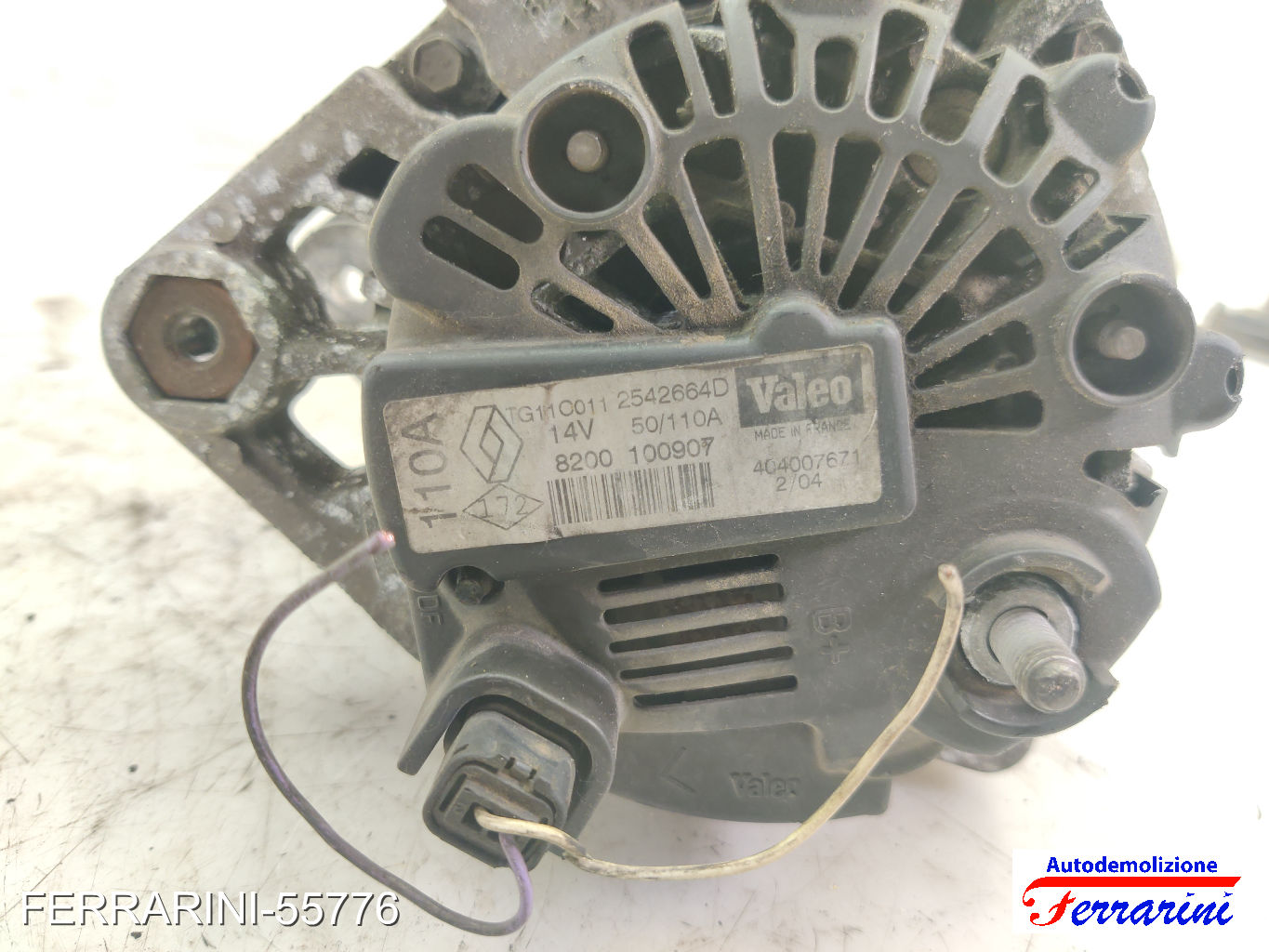 Alternatore RENAULT MEGANE 2 KM 1.5 DCI 2003-2009 8200100907, TG110011 7