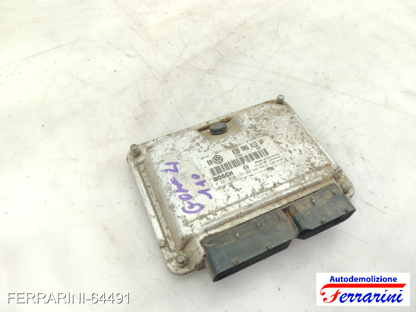 Centralina Motore VW GOLF 4 1J1 1.9 TDI 1997-2004 038906012AP, 0281010126