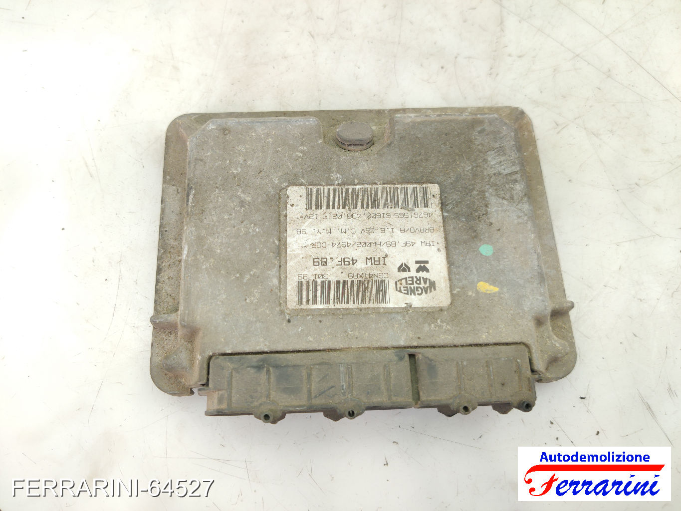 Centralina Motore FIAT MULTIPLA 186 1.6 100 16V 1999-2010 46761565, CGN4TXA9