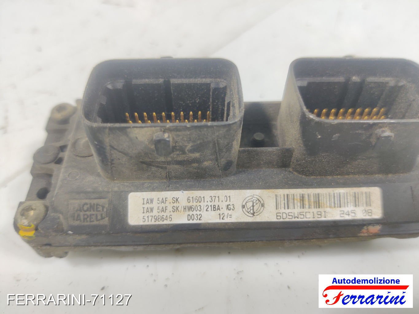 Centralina Motore FIAT PANDA 169 1.1 2003-2012 51798646, 6160137101, 6DSW5C191 7