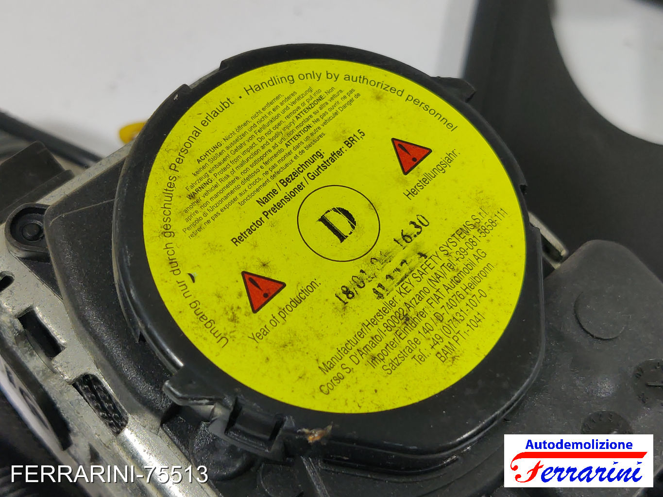 Cintura Di Sicurezza LANCIA YPSILON 843 2003-2011 destra, dx, frontale
