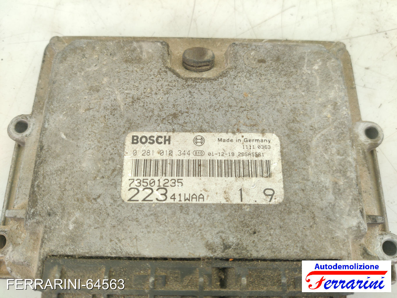 Centralina Motore FIAT DOBLO 223 1.9 JTD 2001-2023 73501235, 0281010344 6